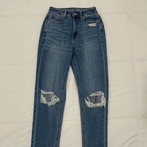 american eagle mom jeans size 000